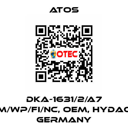 DKA-1631/2/A7 M/WP/FI/NC, OEM, Hydac Germany Atos