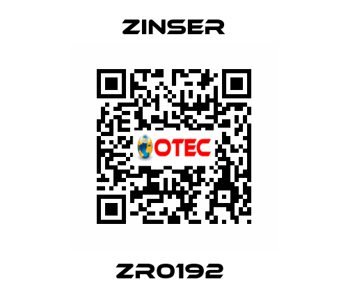 ZR0192  Zinser