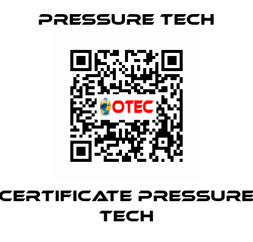 Certificate Pressure Tech Pressure Tech