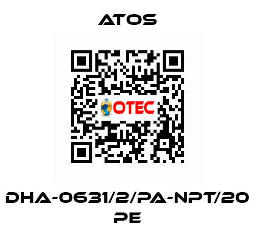 DHA-0631/2/PA-NPT/20 PE Atos
