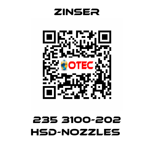 235 3100-202 HSD-nozzles  Zinser