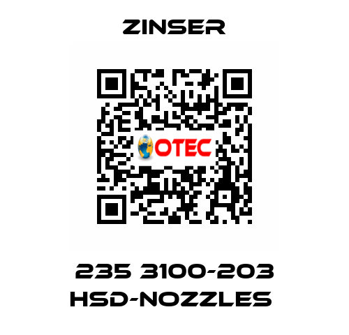 235 3100-203 HSD-nozzles  Zinser