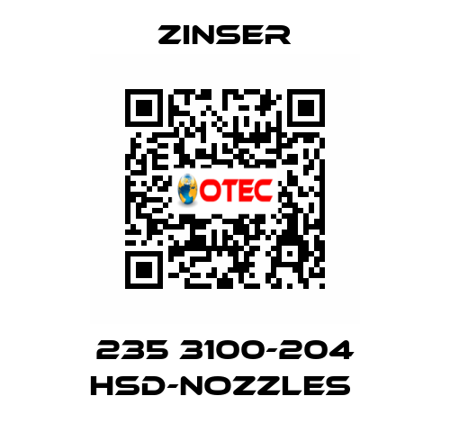235 3100-204 HSD-nozzles  Zinser