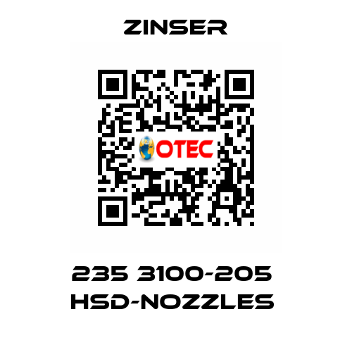 235 3100-205  HSD-nozzles  Zinser