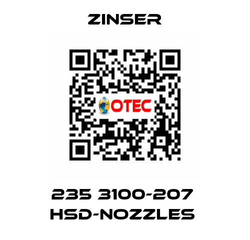 235 3100-207  HSD-nozzles  Zinser