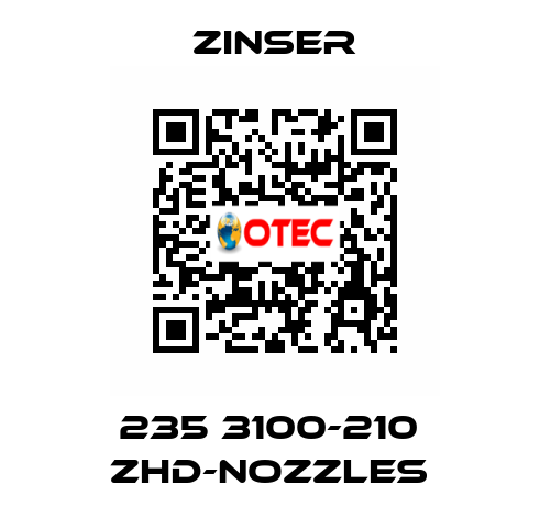 235 3100-210  ZHD-nozzles  Zinser