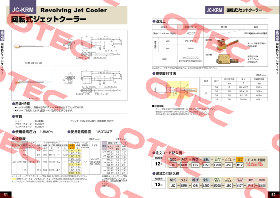 JC-KRM-08-L331-E219-J112-M1.8-MKWL857 Ahresty-tec
