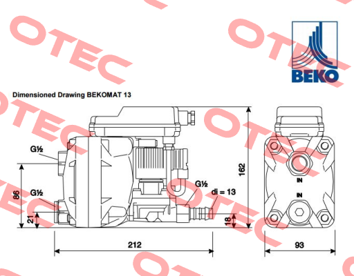BEKOMAT 13  / 2000021 (KA13A10A0) Beko