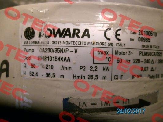 CA200/35N/P-V Lowara
