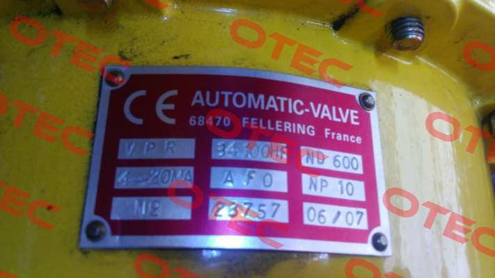 Control valve VPR 34100 HF - DN600 PN10  Automatic Valve