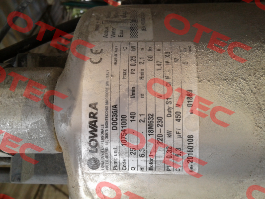 107541000 / DOC36/A 220-230 60 Lowara