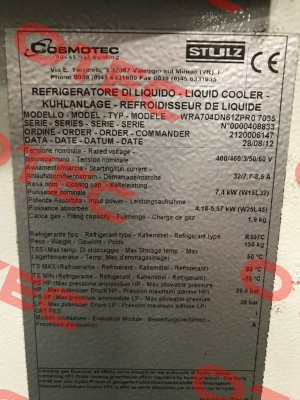 WRA704DN61ZPR07035  Cosmotec (brand of Stulz)