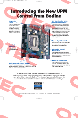 Typ: UPM-3318C  Artikel-Nr.: BE0866 BODINE ELECTRIC