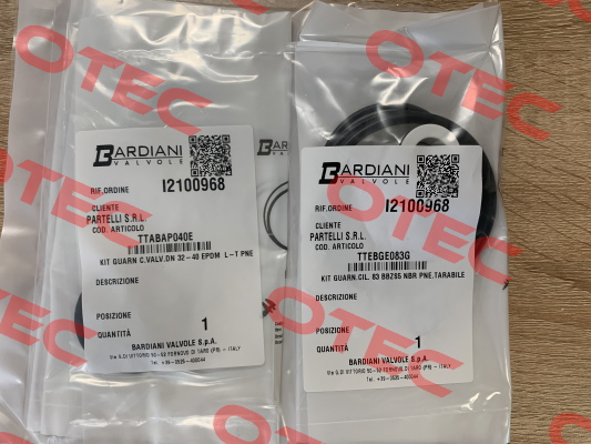 TTEBGE083G Bardiani Valvole