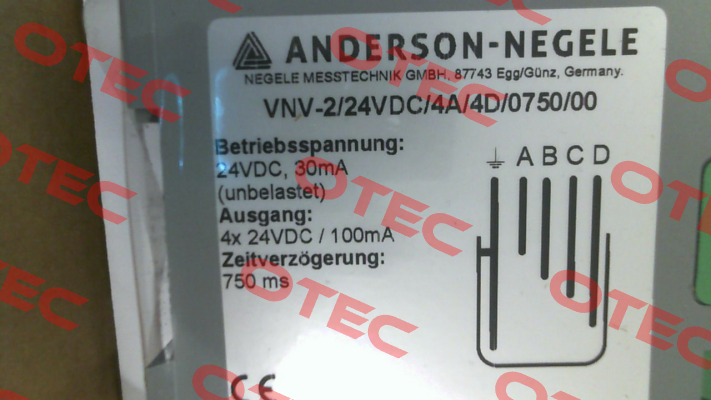 VNV-2/24VDC/4A/4D/0750/00 Anderson-Negele