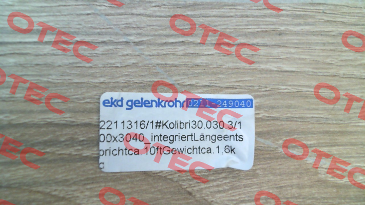 30.030.3/100 x3040 Ekd Gelenkrohr