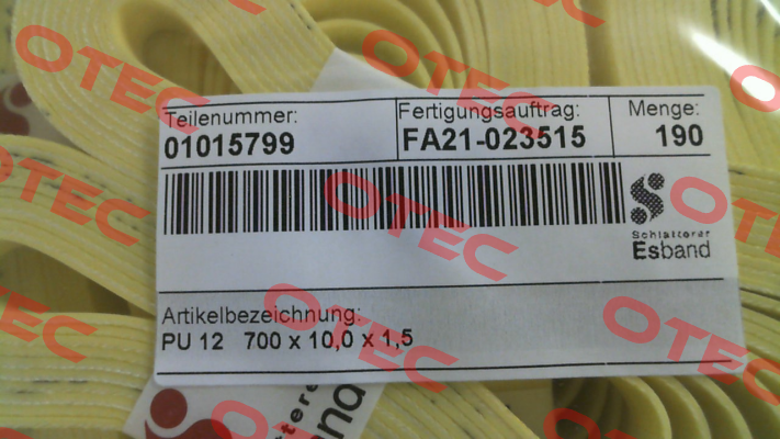 Typ: PU 12 (700 X 10,0 X 1,5 mm) Esband