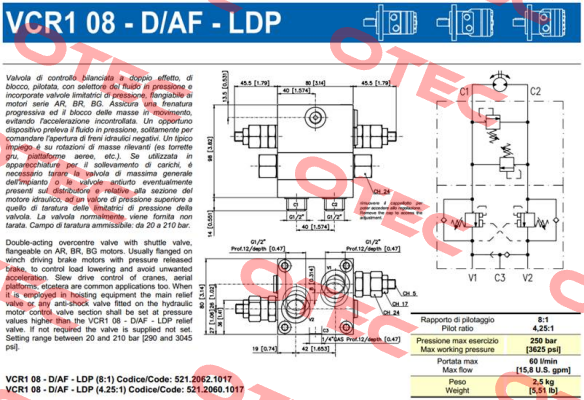 VCR1 08-D/AF-LDP Brevini