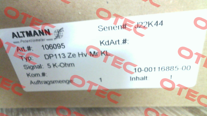 DP113 Ze HV Mr KL ALTMANN