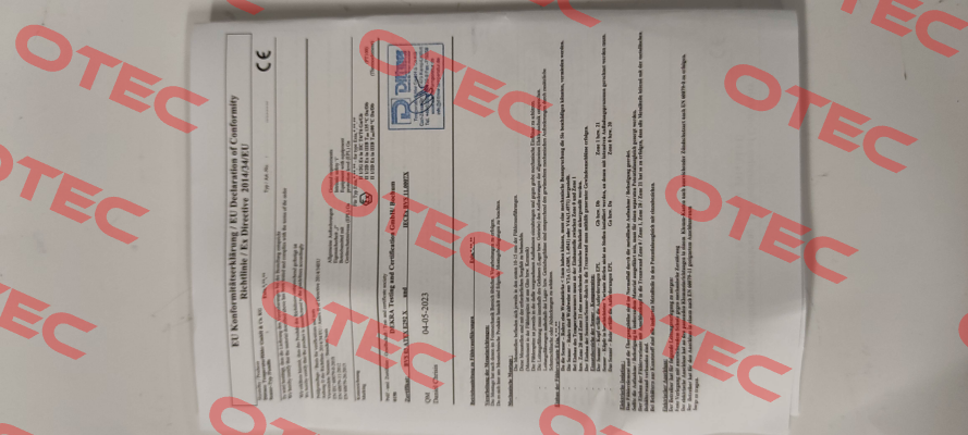 Manufacture Certificate Dittmer
