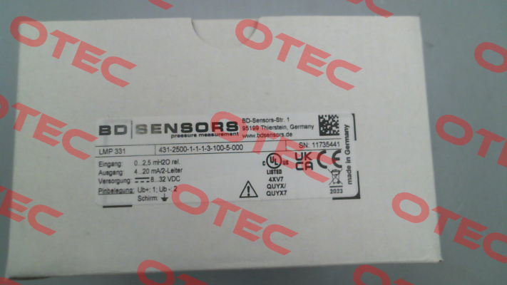 LPM 331 (431-2500-1-1-1-3-100-5-000) Bd Sensors