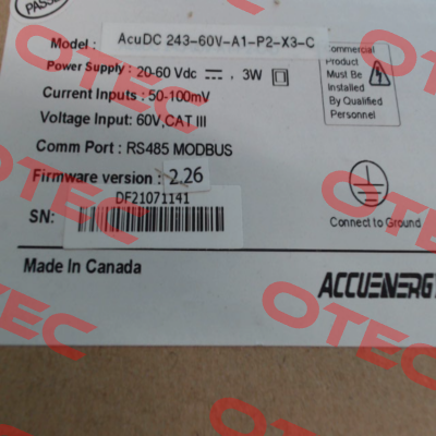 ACUDC 243-60V-A1-P2-X3-C Accuenergy